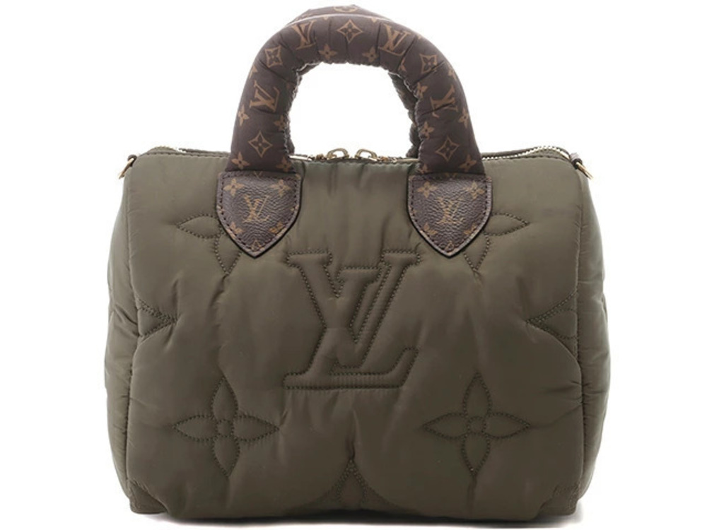 LOUIS VUITTON Speedy Bandouliere LV Pillow Khaki Green